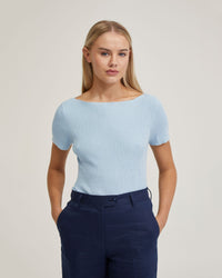 KERI RIBBED BOATNECK KNIT WOMENS KNITWEAR