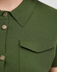 Olive Knitted Mini Dress WOMENS DRESSES