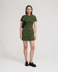 Olive Knitted Mini Dress WOMENS DRESSES
