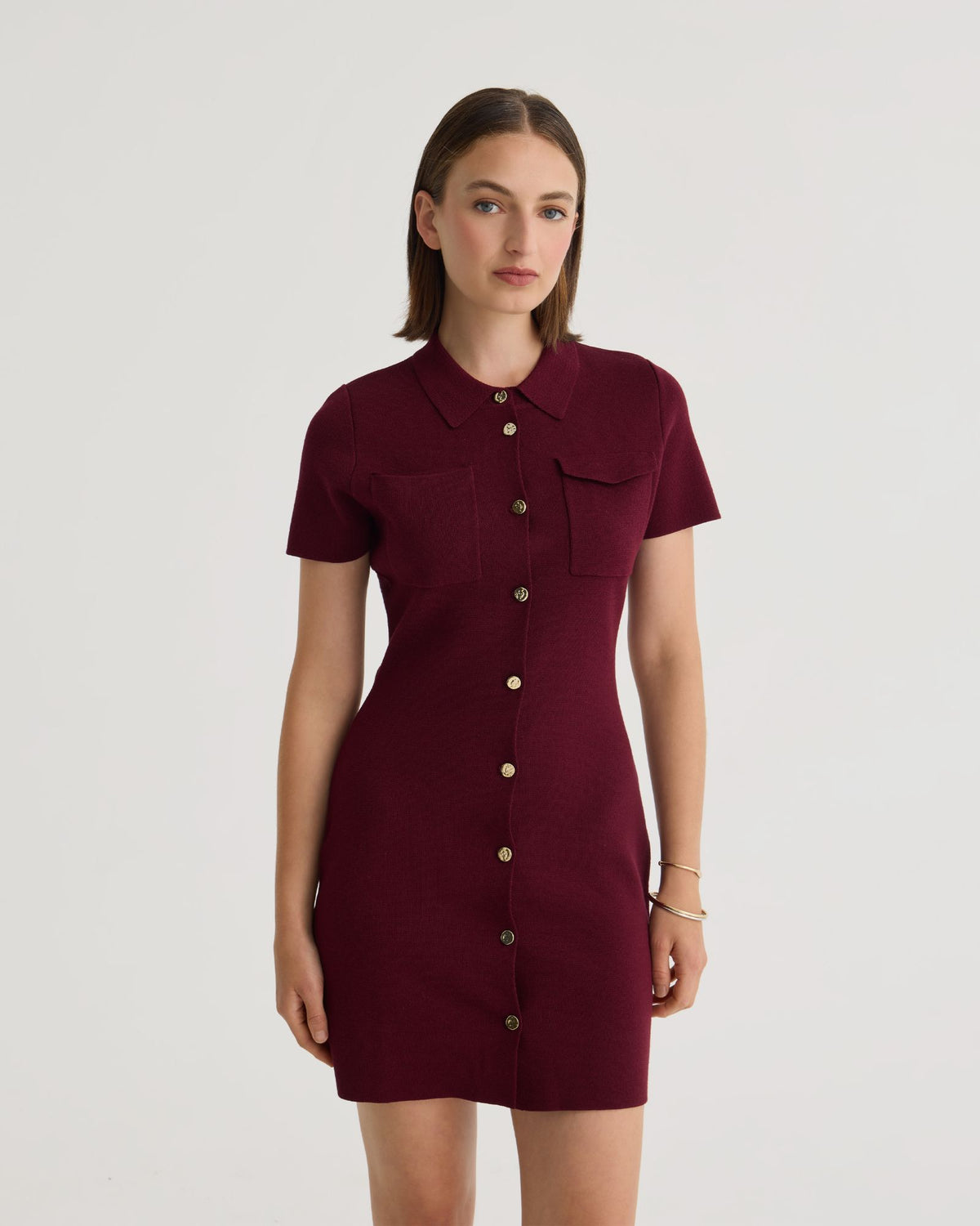 Olive Knitted Mini Dress WOMENS DRESSES