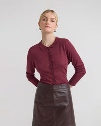 Edwina Silk Blend Polo Collar Knit WOMENS KNITWEAR