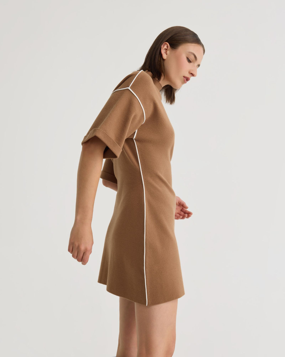 Lisa Knitted Contrast Trim Dress WOMENS DRESSES