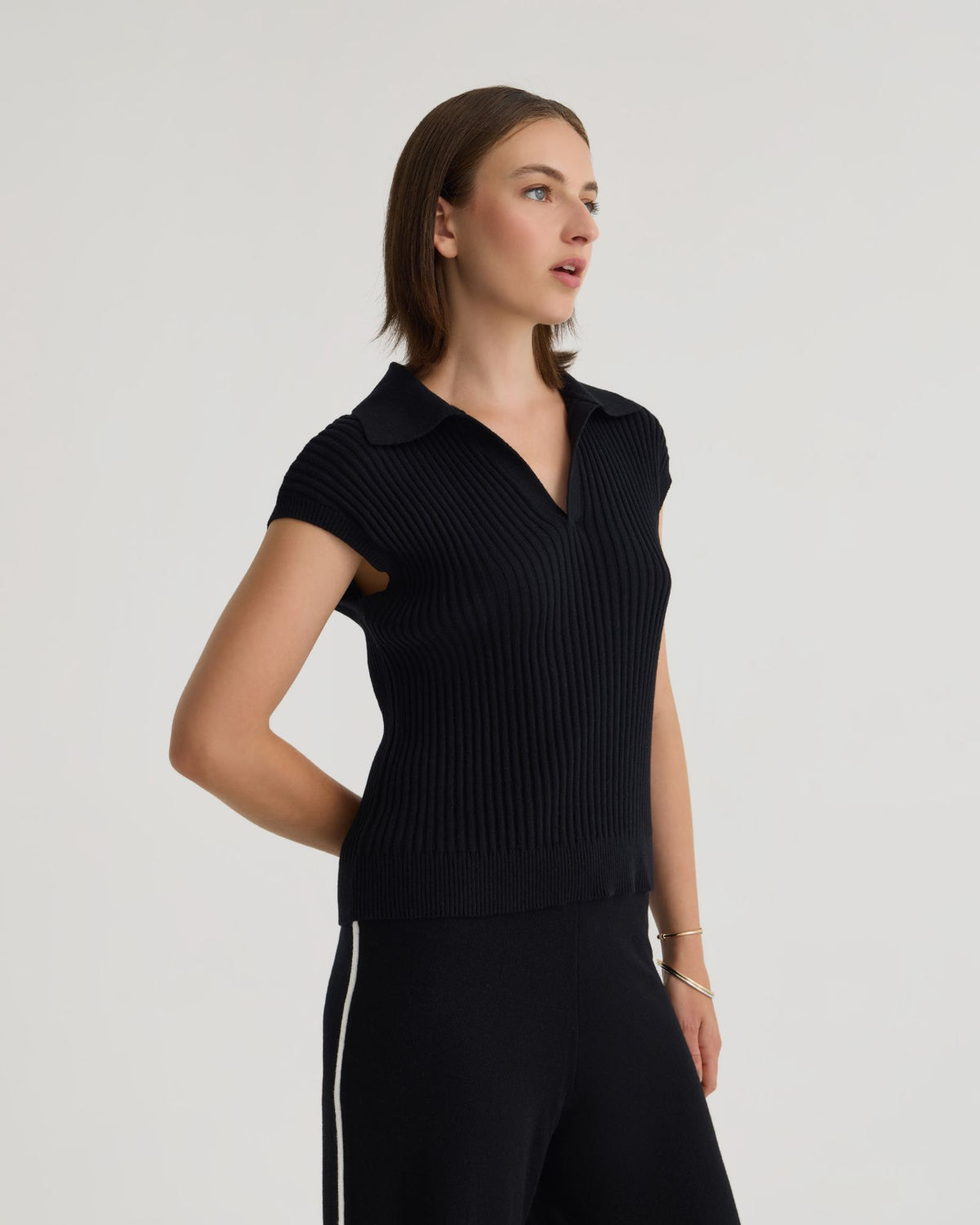 Becca Cashmere Blend Polo Knit WOMENS KNITWEAR