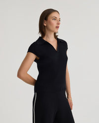 Becca Cashmere Blend Polo Knit WOMENS KNITWEAR