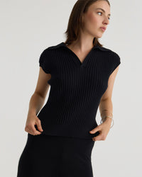 Becca Cashmere Blend Polo Knit WOMENS KNITWEAR