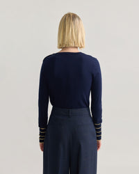 Raven Metallic Stripe Knit WOMENS KNITWEAR