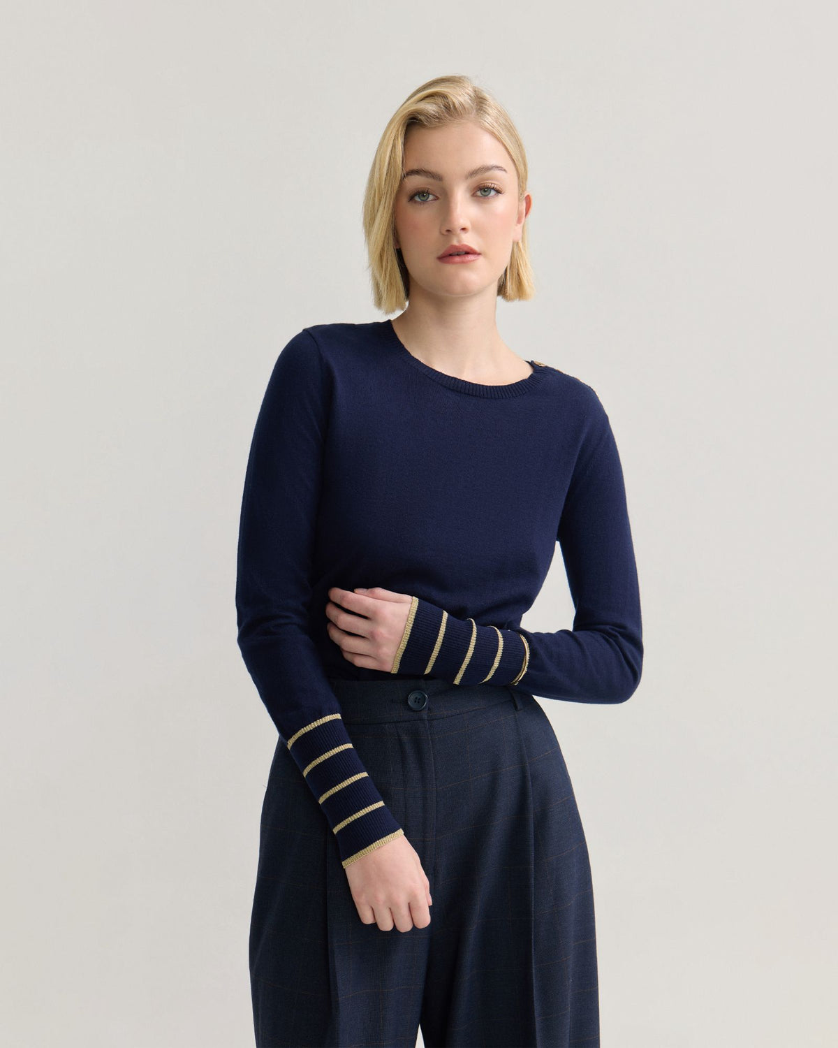 Raven Metallic Stripe Knit WOMENS KNITWEAR