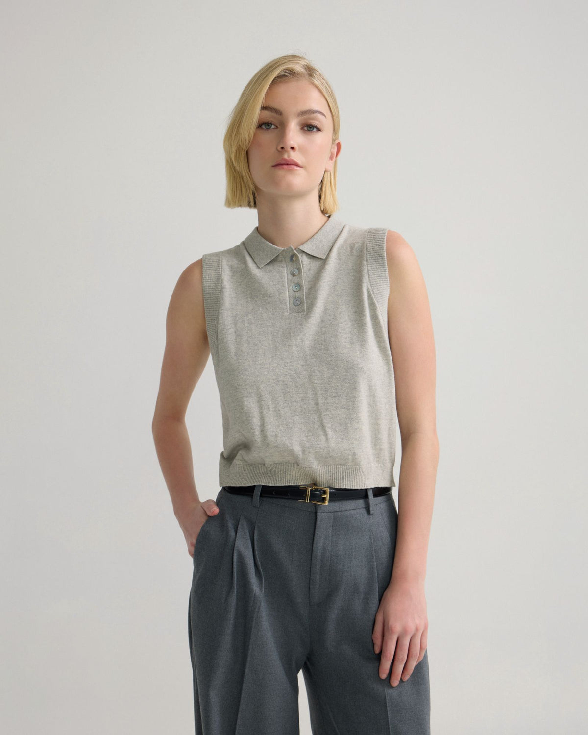 Suki Cashmere Blend Polo WOMENS KNITWEAR