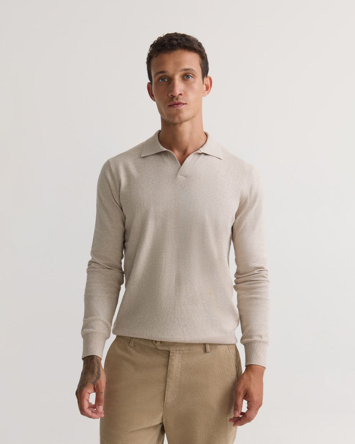 Dominic Open Polo Collar Knit MENS KNITWEAR