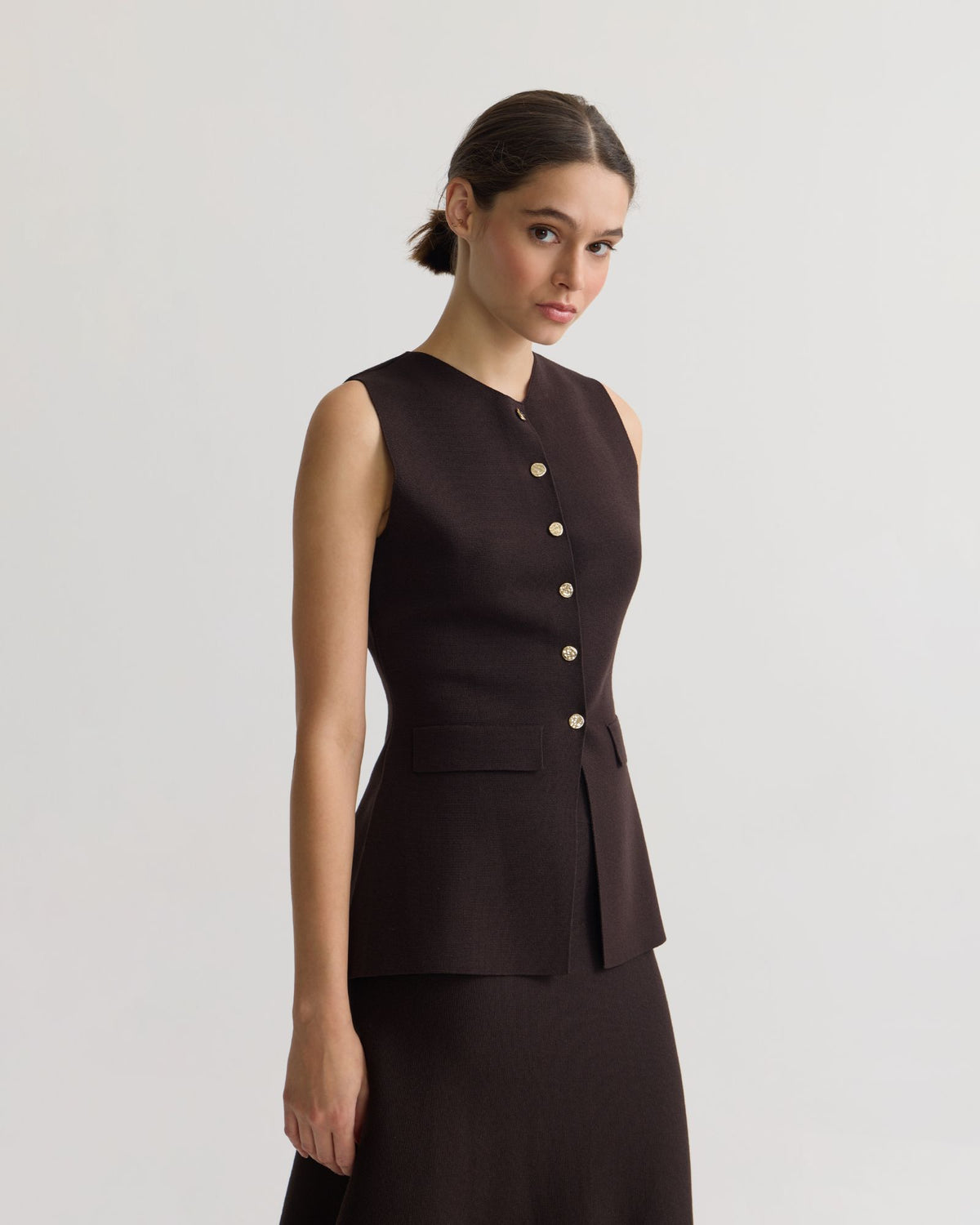 Drew Knitted Long Waistcoat WOMENS KNITWEAR