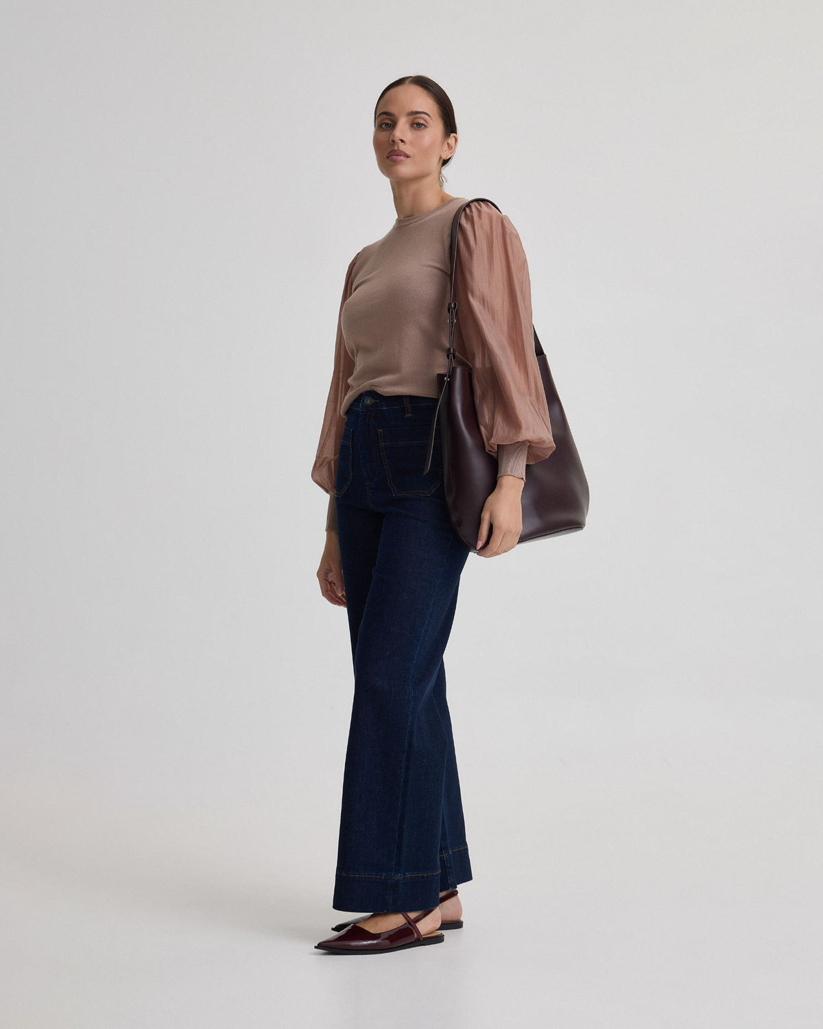 Alice Contrast Sleeve Knit WOMENS KNITWEAR