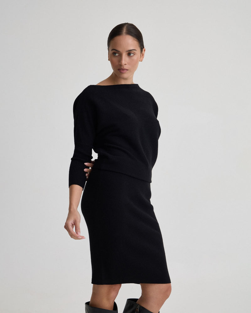 Emma Off Shoulder Knit Dress - Available ~ 1-2 weeks WOMENS DRESSES