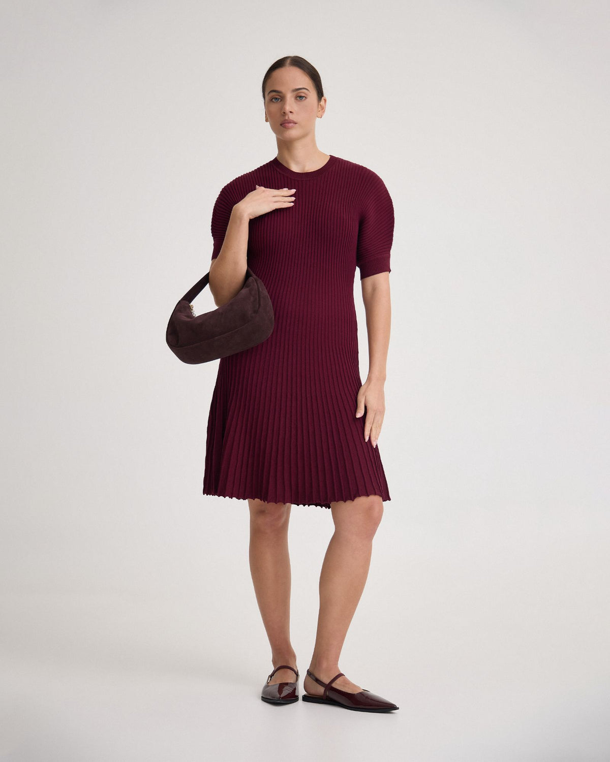 Florence Knitted Pleat Dress WOMENS DRESSES