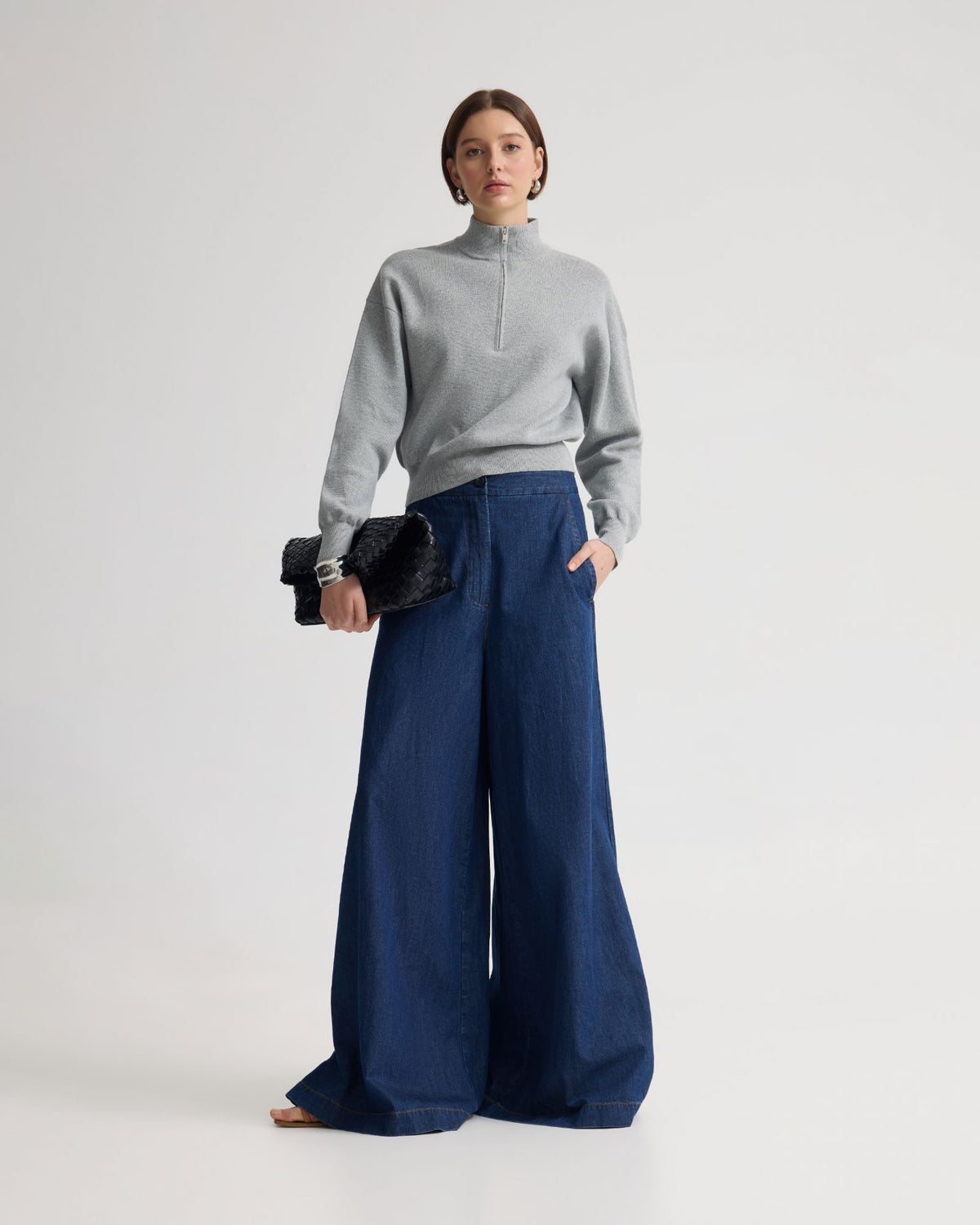 Victoria Crop Zip Neck Knit WOMENS KNITWEAR