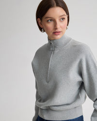 Victoria Crop Zip Neck Knit WOMENS KNITWEAR