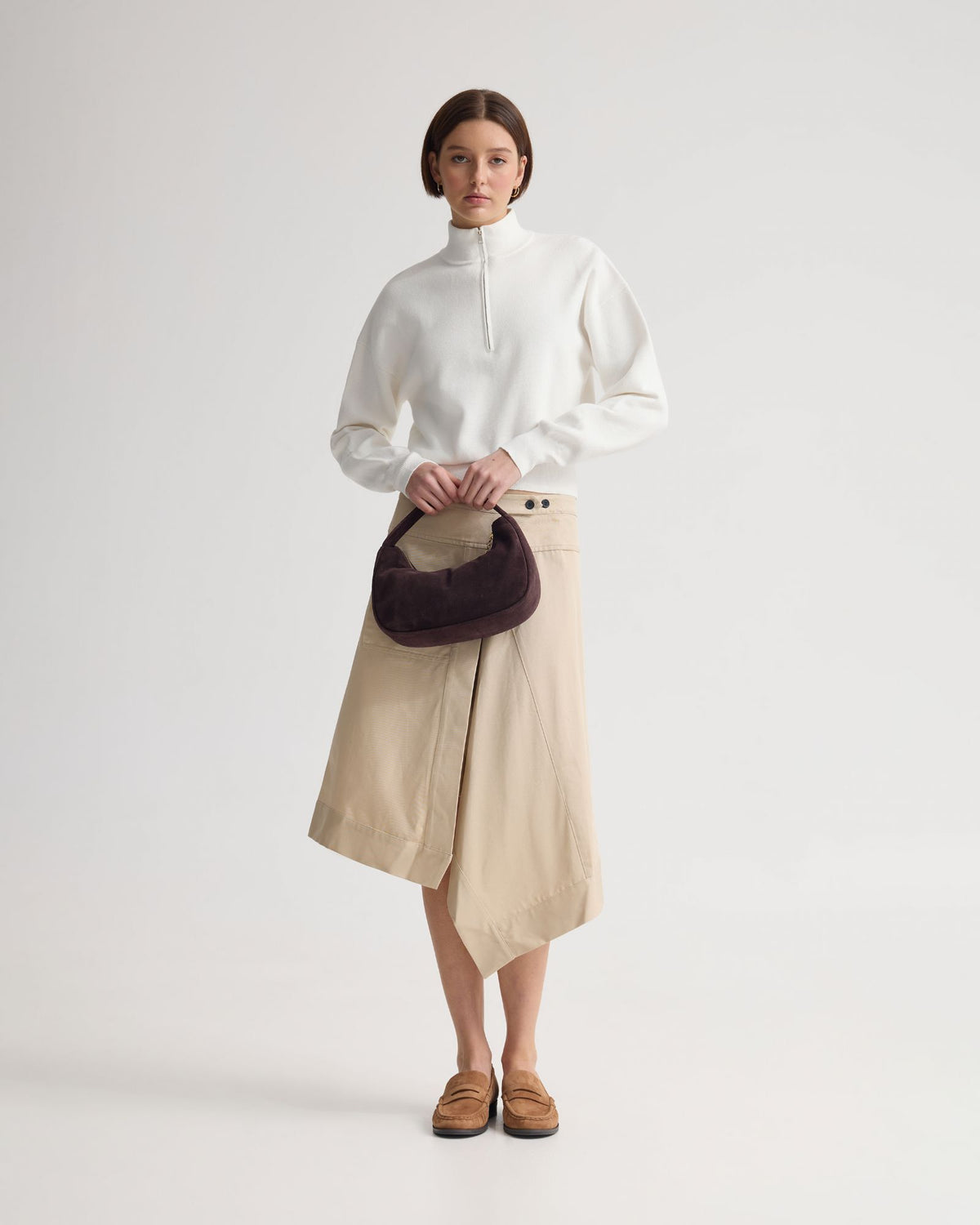 Victoria Crop Zip Neck Knit WOMENS KNITWEAR