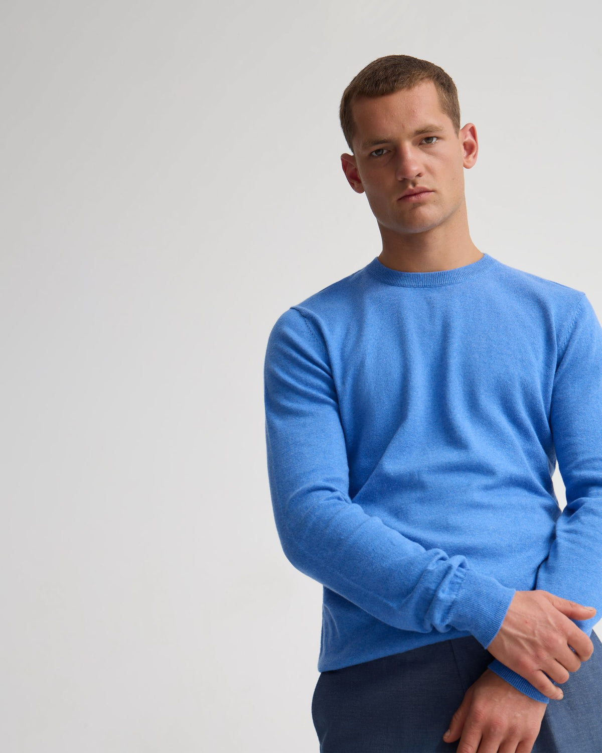Cotton Cashmere Crew Neck Knit MENS KNITWEAR