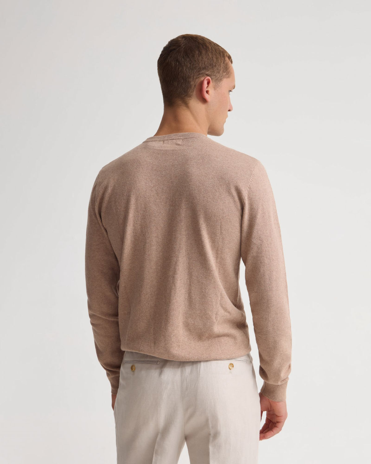 Cotton Cashmere Crew Neck Knit MENS KNITWEAR