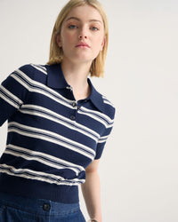 Camille Knitted Polo Striped WOMENS KNITWEAR