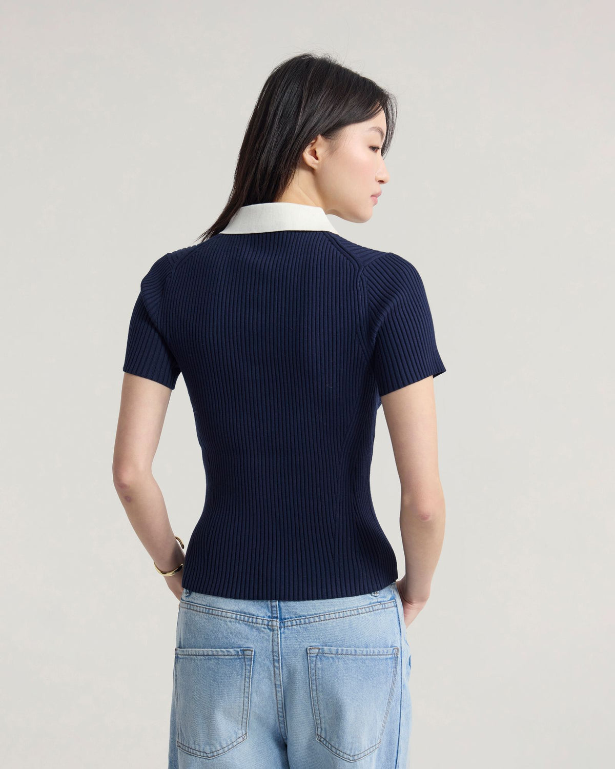Monique Rib Polo Knit WOMENS KNITWEAR