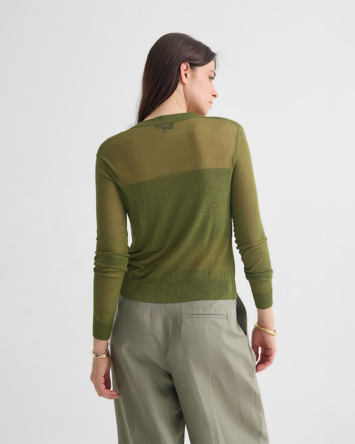 Celina Sheer Panel Cardigan WOMENS KNITWEAR