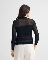 Celina Sheer Panel Cardigan WOMENS KNITWEAR