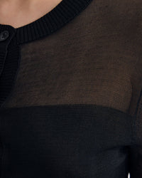 Celina Sheer Panel Cardigan WOMENS KNITWEAR