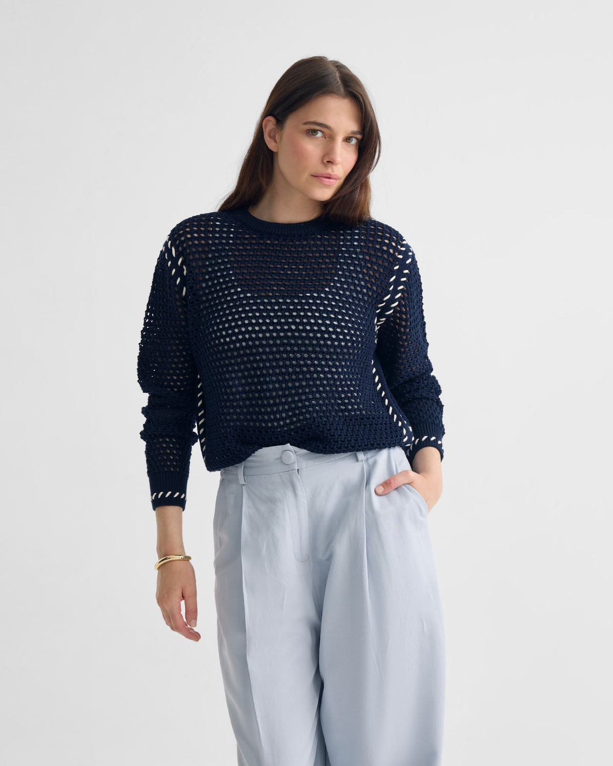 Gaby Cotton Crew Neck WOMENS KNITWEAR