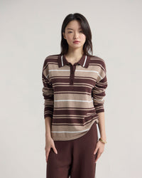 Pip Striped Polo Knit WOMENS KNITWEAR