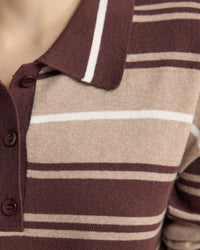 Pip Striped Polo Knit WOMENS KNITWEAR