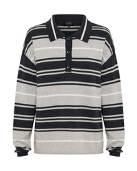 Pip Striped Polo Knit WOMENS KNITWEAR
