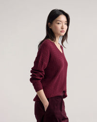 Drew Cable V-Neck Knit WOMENS KNITWEAR