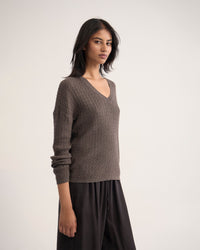 Drew Cable V-Neck Knit WOMENS KNITWEAR