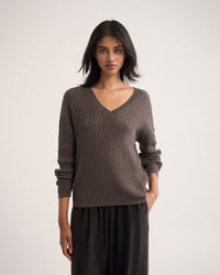 Drew Cable V-Neck Knit WOMENS KNITWEAR