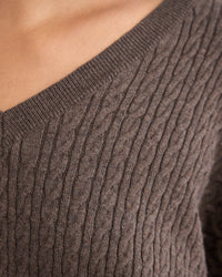Drew Cable V-Neck Knit WOMENS KNITWEAR