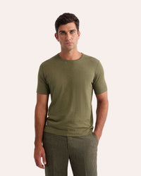 Theodore Crew Neck Knitted T-Shirt MENS KNITWEAR