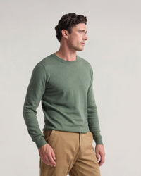 Cotton Cashmere Crew Neck Knit