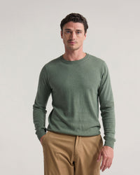 Cotton Cashmere Crew Neck Knit