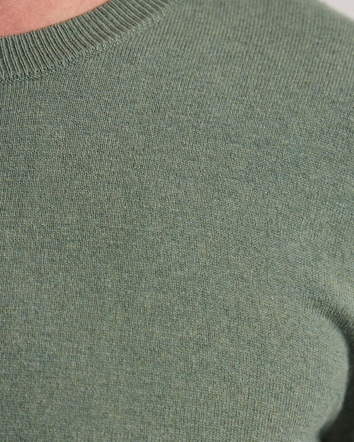 Cotton Cashmere Crew Neck Knit