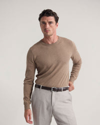 Cotton Cashmere Crew Neck Knit MENS KNITWEAR