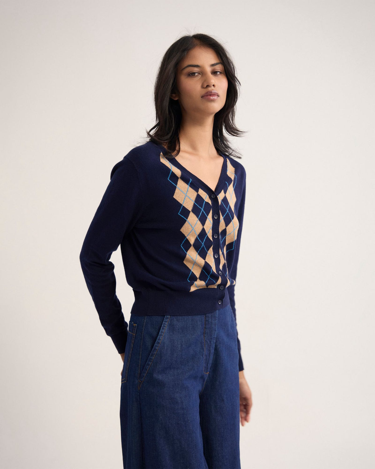 Pixie Argyle Cardigan WOMENS KNITWEAR