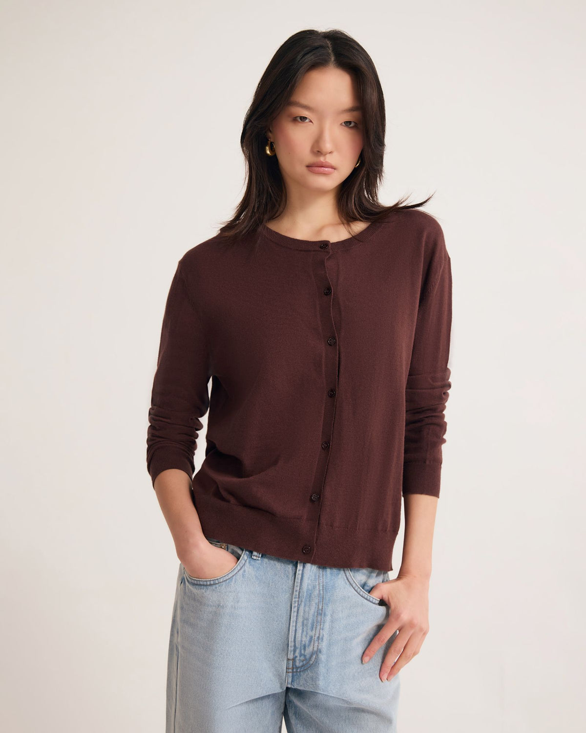 Saga Side Button Cardigan WOMENS KNITWEAR