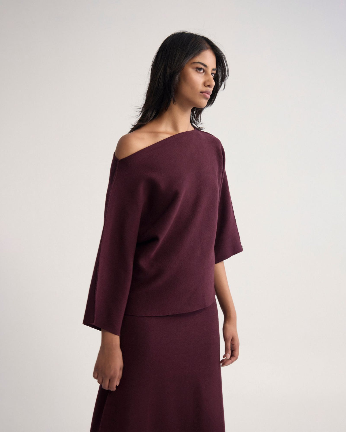 Laura Knitted Folded Collar Top WOMENS KNITWEAR