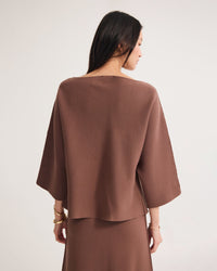 Laura Knitted Folded Collar Top WOMENS KNITWEAR