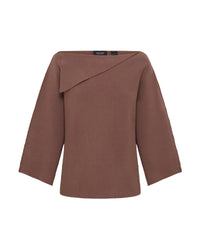 Laura Knitted Folded Collar Top WOMENS KNITWEAR