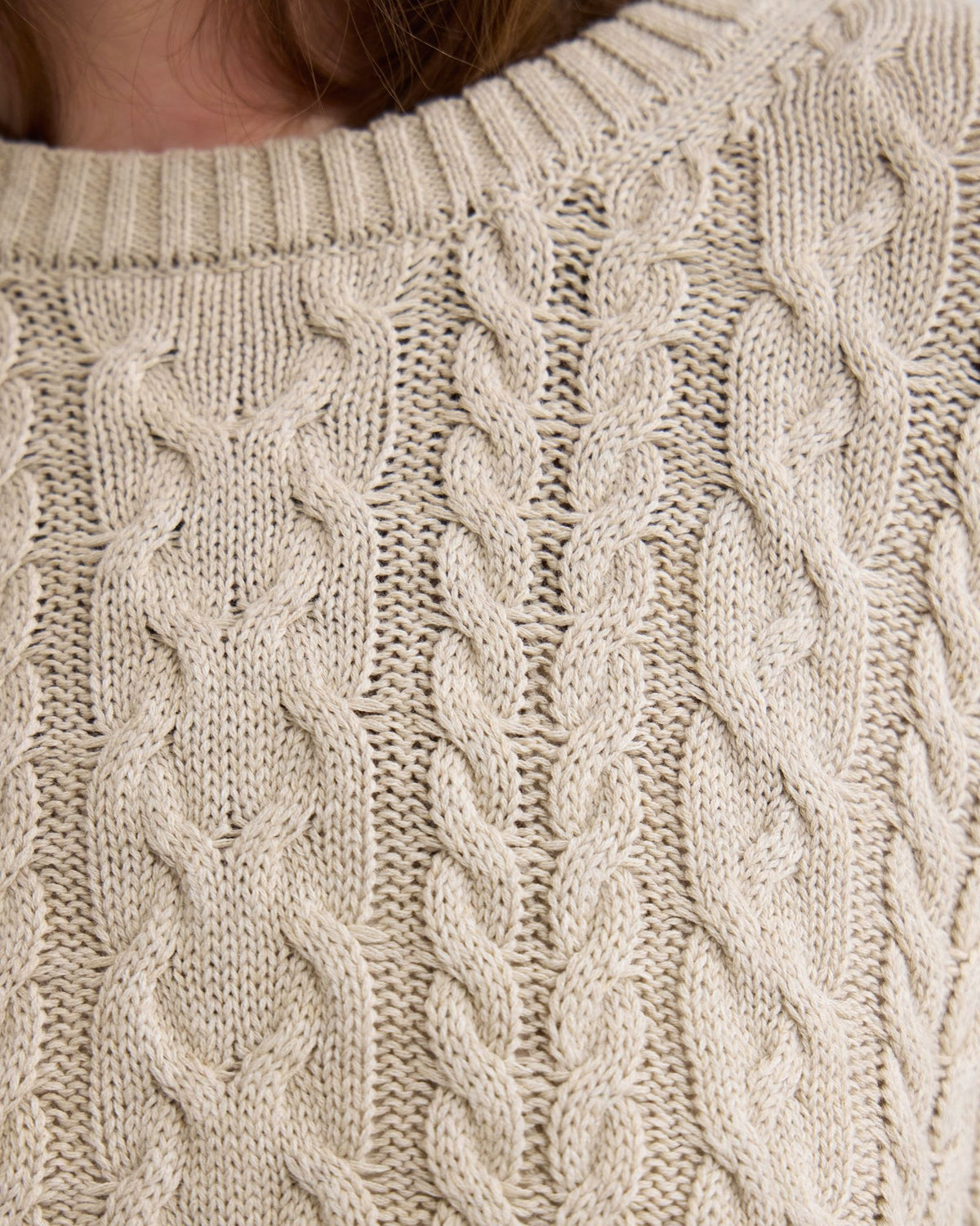 Evie Cable Knit Crew Neck WOMENS KNITWEAR