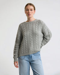Evie Cable Knit Crew Neck WOMENS KNITWEAR