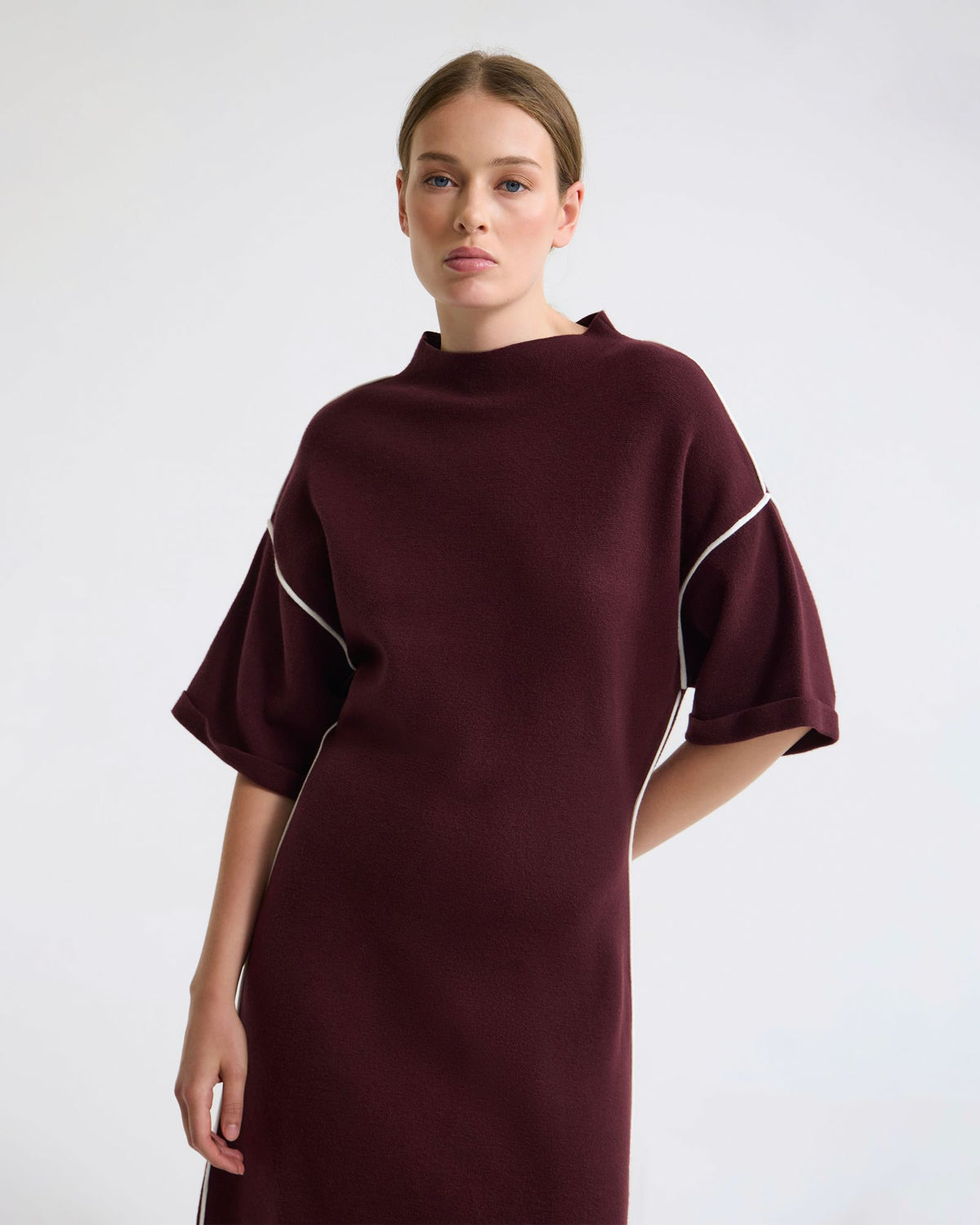 Natalya Knit Contrast Piping Dress WOMENS KNITWEAR