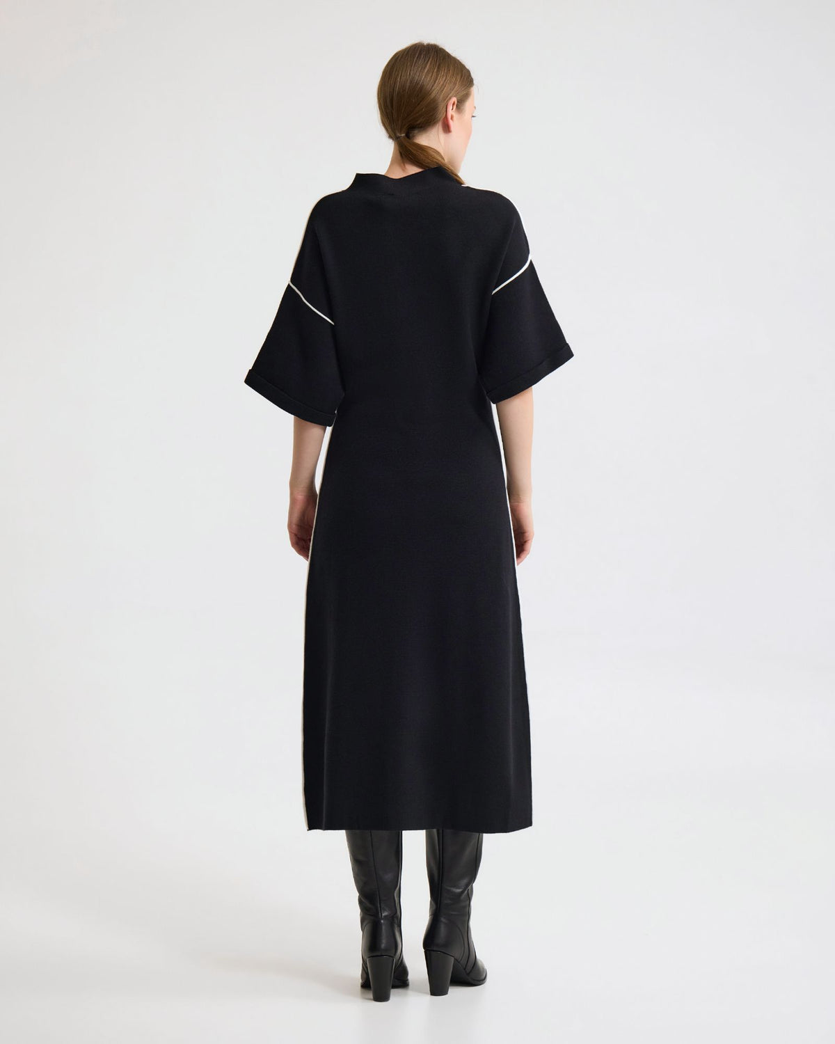 Natalya Knit Contrast Piping Dress WOMENS KNITWEAR