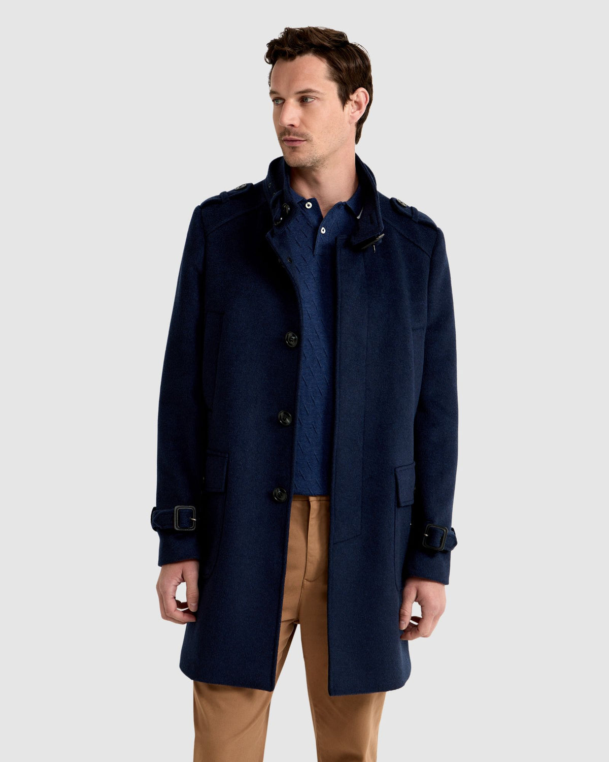 ROGER WOOL RICH OVERCOAT MENS JACKETS AND COATS